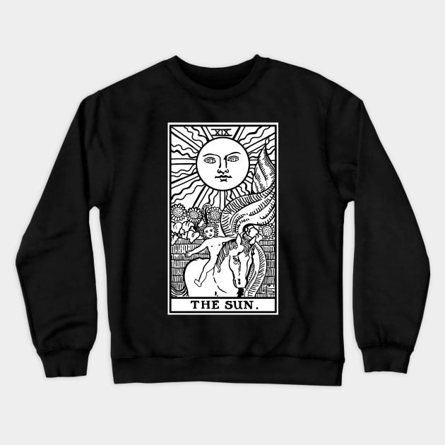 Tarot card The Sun Crewneck Sweatshirt by valentinahramov